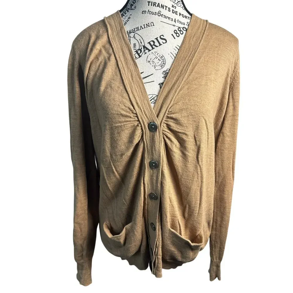 Pure DKNY Cotton/Wool Blend Cardigan